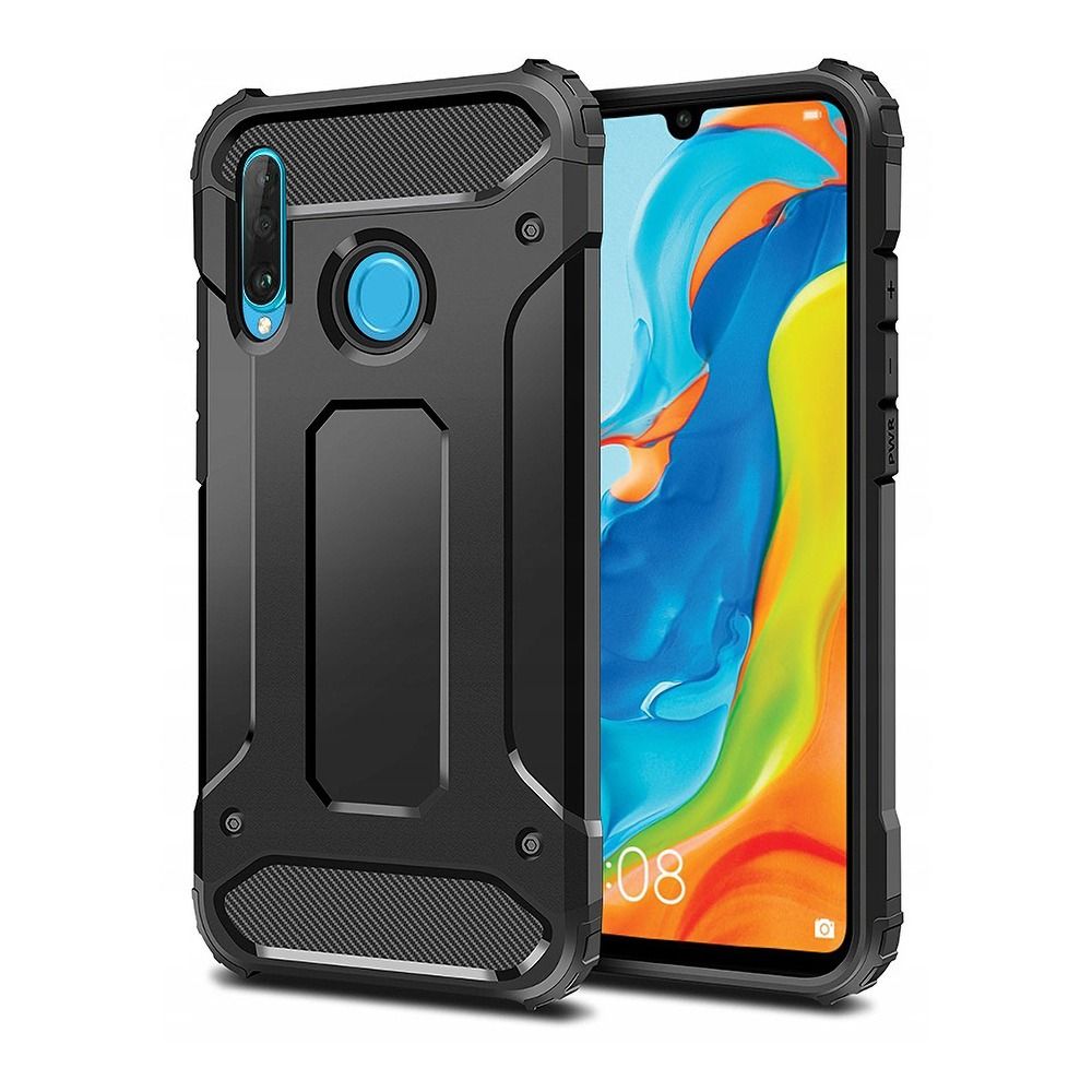 OEM Silikoncase für Huawei P30 LITE Armor | Stoßfest | Slim Design - Schwarz