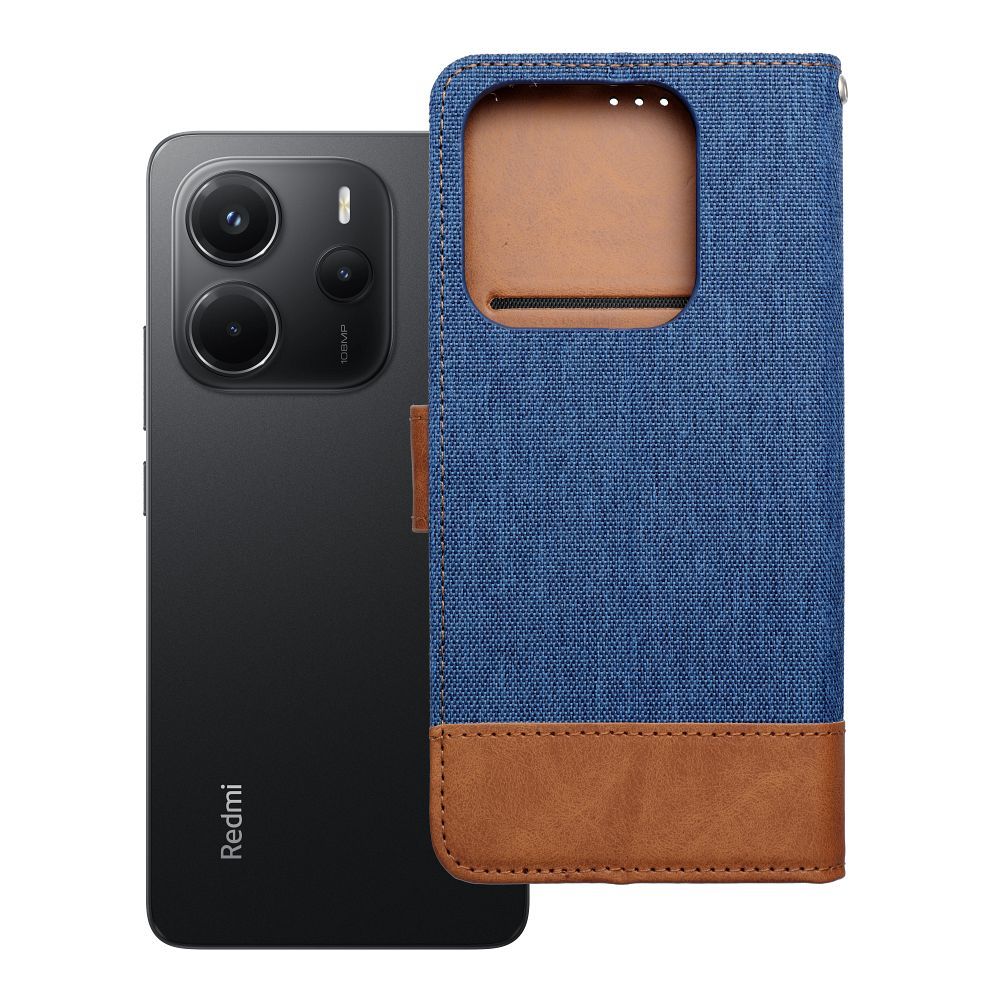 OEM Bookcase für Xiaomi Redmi NOTE 14 5G Jeans | Rundumschutz | Kartenfach - Blau