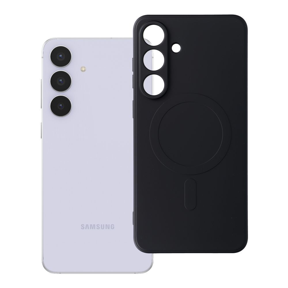 OEM Silikoncase für Samsung S25 FE Mag compatible with MagSafe | Stoßfest | Slim Design - Schwarz