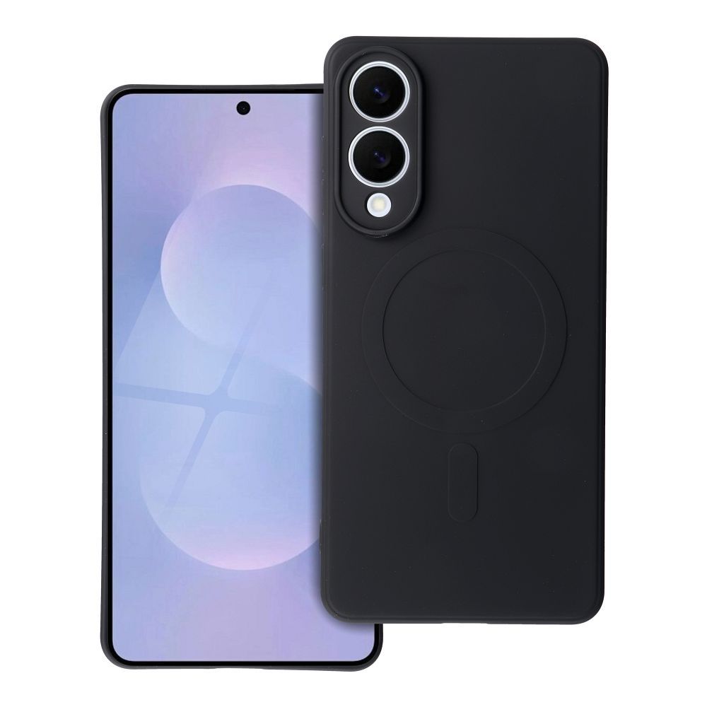 OEM Silikoncase für Samsung S25 EDGE Mag compatible with MagSafe | Stoßfest | Slim Design - Schwarz