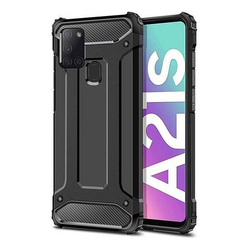 OEM Silikoncase für Samsung A21S Armor | Stoßfest | Slim Design - Schwarz