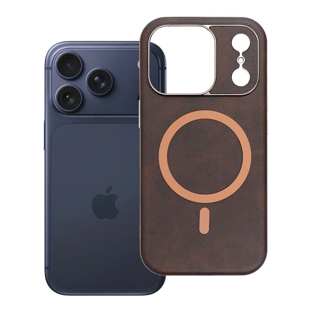 OEM Silikoncase für iPhone 17 PRO Gentleman Mag compatible with MagSafe brown | Stoßfest | Slim Design