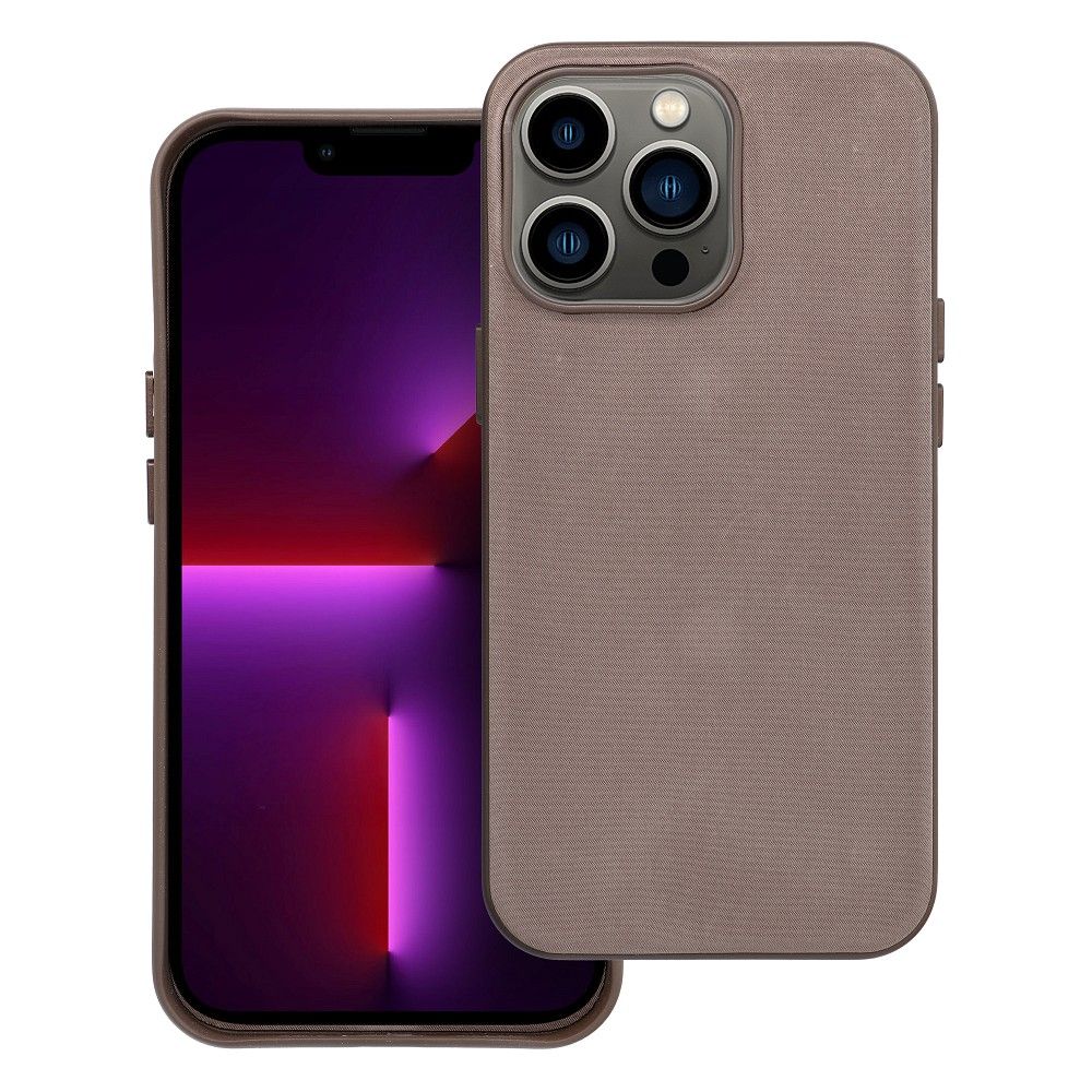 OEM Silikoncase für iPhone 13 PRO Woven Mag compatible witg MagSafe light brown | Stoßfest | Slim Design - Standard