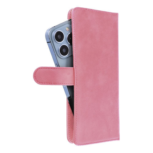 OEM Bookcase für IPHONE 12 / 13 / SAMSUNG S6 / A5 2016 / XCOVER 4 / S22 / HUAWEI P8 2017 | Rundumschutz | Kartenfach - Rosa
