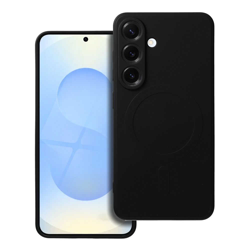 OEM Silikoncase für Samsung S25 Mag compatible with MagSafe | Stoßfest | Slim Design - Schwarz