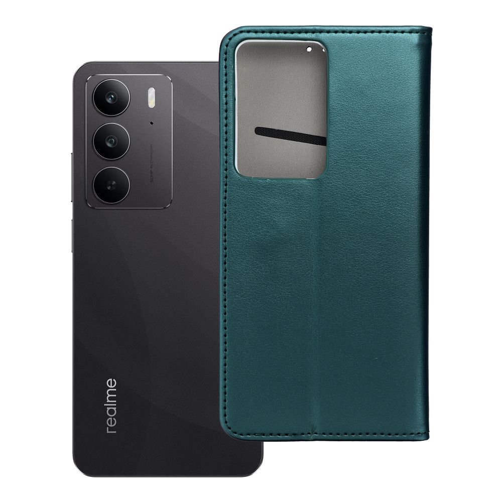OEM Bookcase für REALME C75 dunkelgrün | Rundumschutz | Kartenfach - Grün
