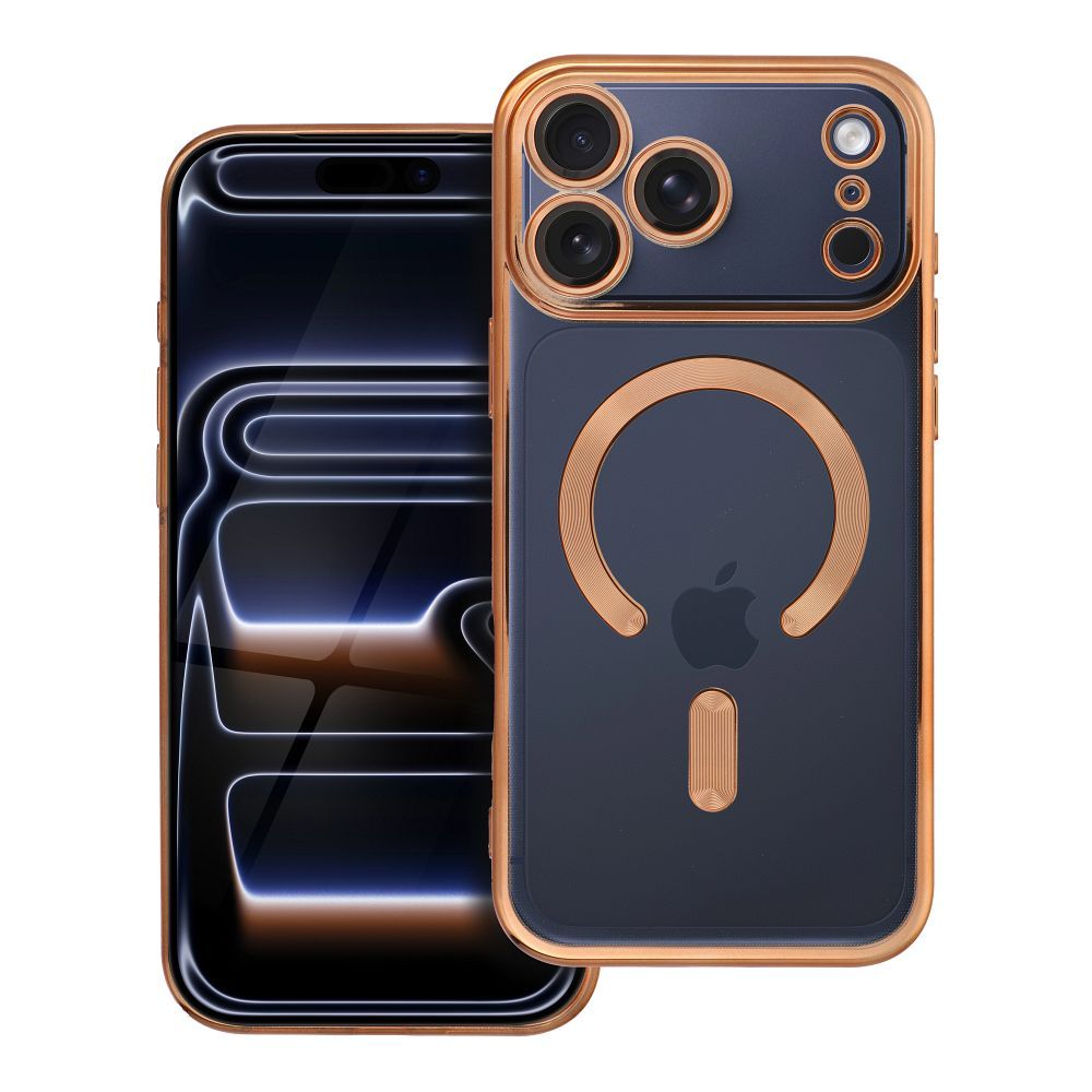 OEM Silikoncase für iPhone 17 PRO MAX Electro Mag compatible with MagSafe | Stoßfest | Slim Design - Gold
