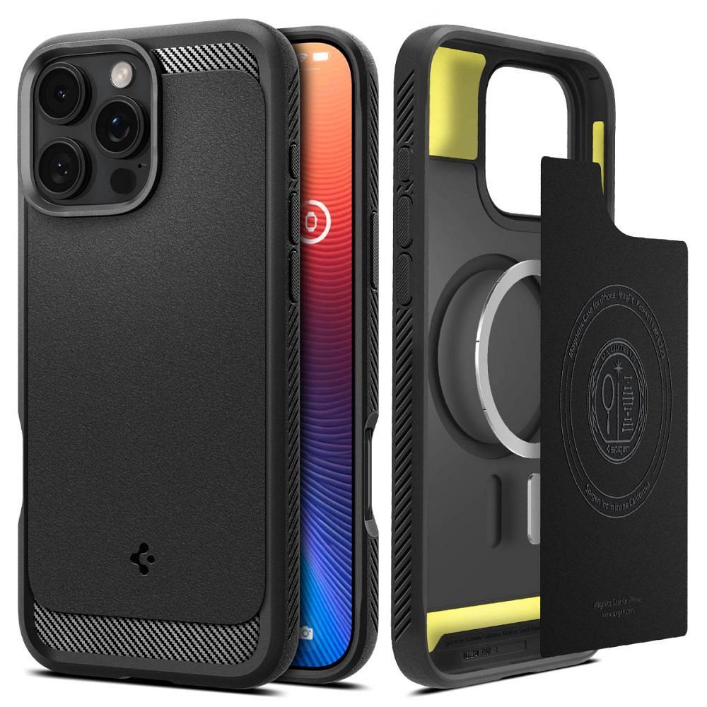 Spigen Silikoncase für IPHONE 16 Pro matte | Stoßfest | Slim Design - Schwarz