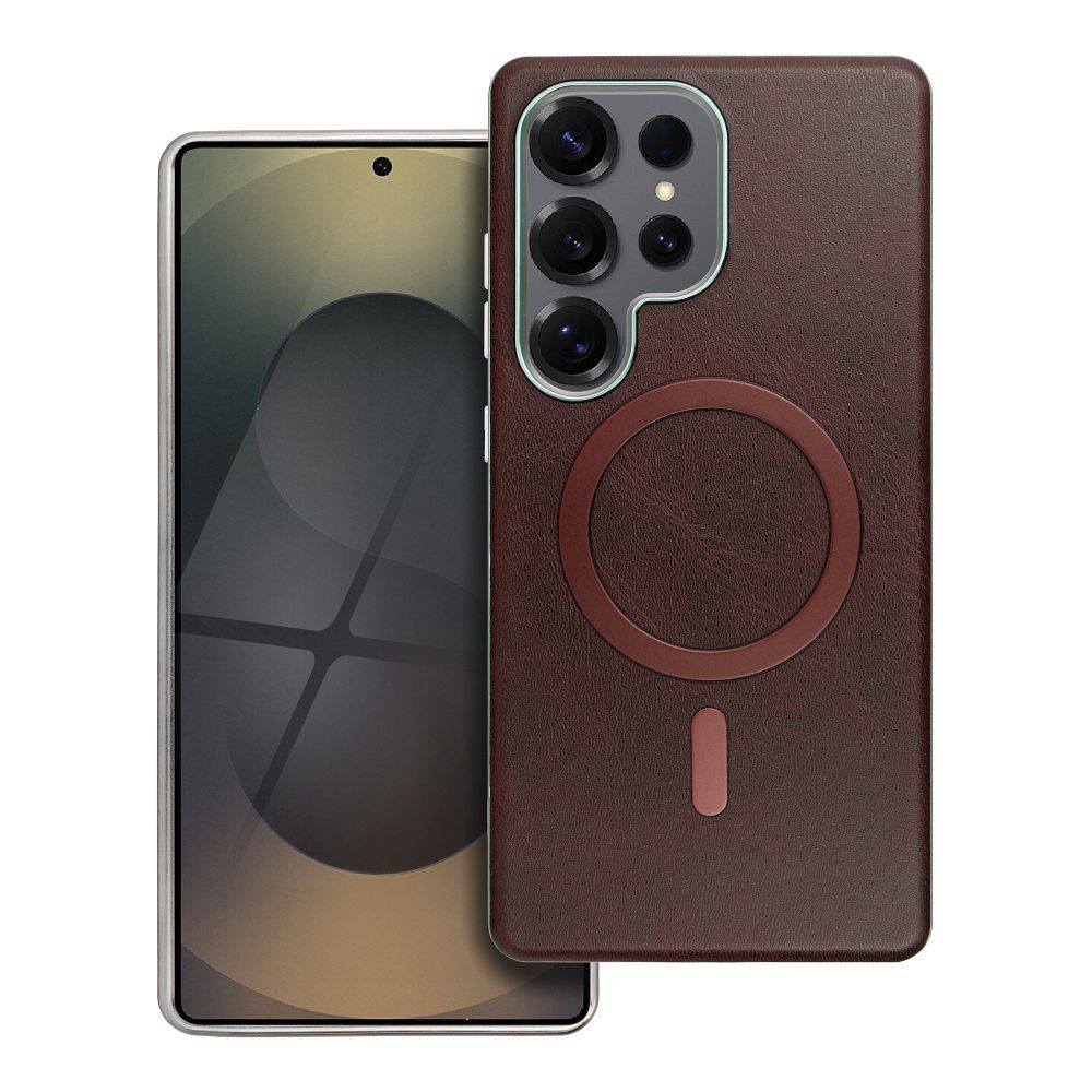 OEM Silikoncase für Samsung S25 Gentleman Mag compatible with MagSafe brown | Stoßfest | Slim Design - Standard