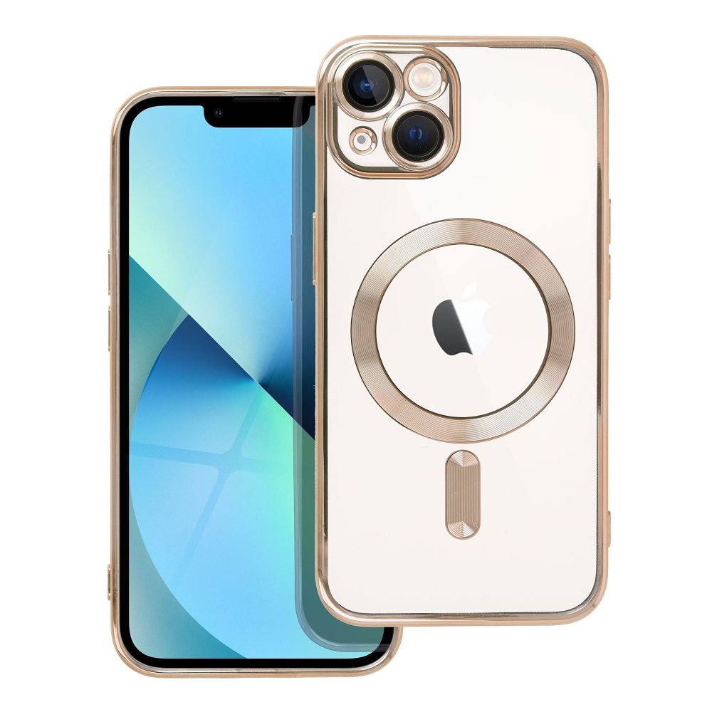 OEM Silikoncase für iPhone 13 Electro Mag compatible with MagSafe | Stoßfest | Slim Design - Gold