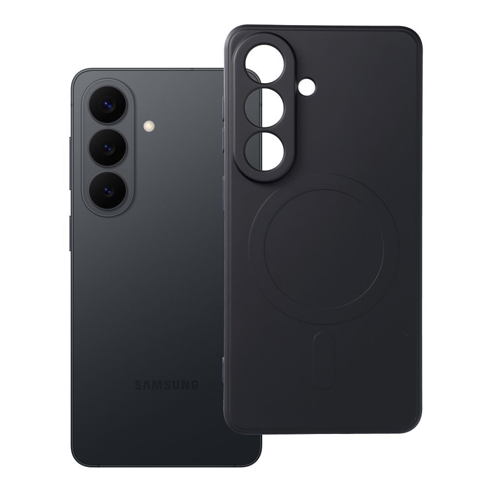 OEM Silikoncase für Samsung S26 Mag compatible with MagSafe | Stoßfest | Slim Design - Schwarz