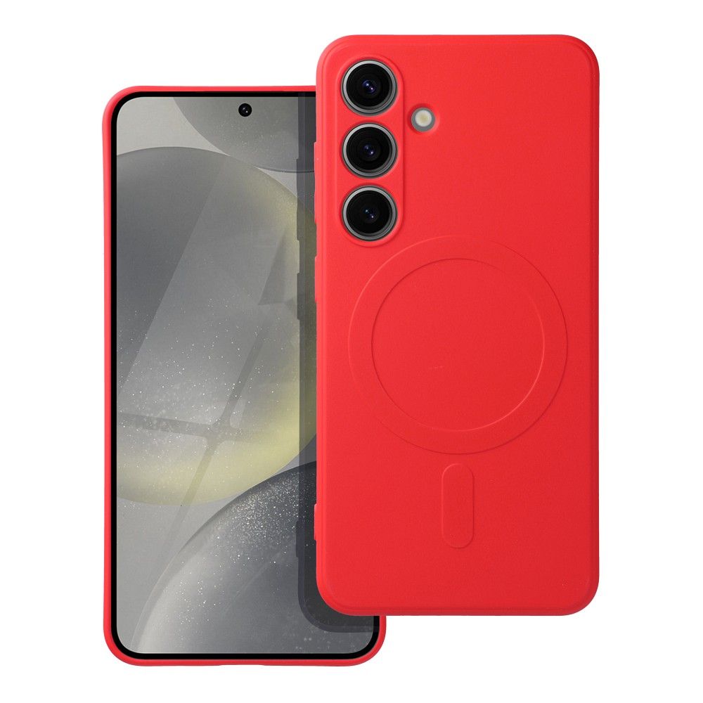 OEM Silikoncase für Samsung A56 Mag compatible with MagSafe | Stoßfest | Slim Design - Rot