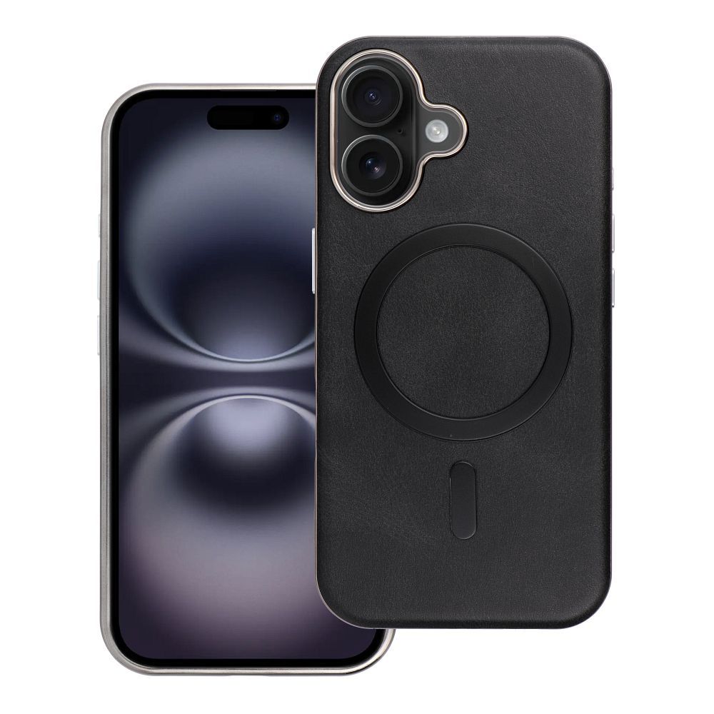 OEM Silikoncase für iPhone 16 Gentleman Mag compatible with MagSafe | Stoßfest | Slim Design - Schwarz