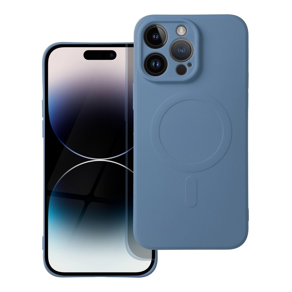 OEM Silikoncase für iPhone 14 PRO MAX Mag compatible with MagSafe | Stoßfest | Slim Design - Blau