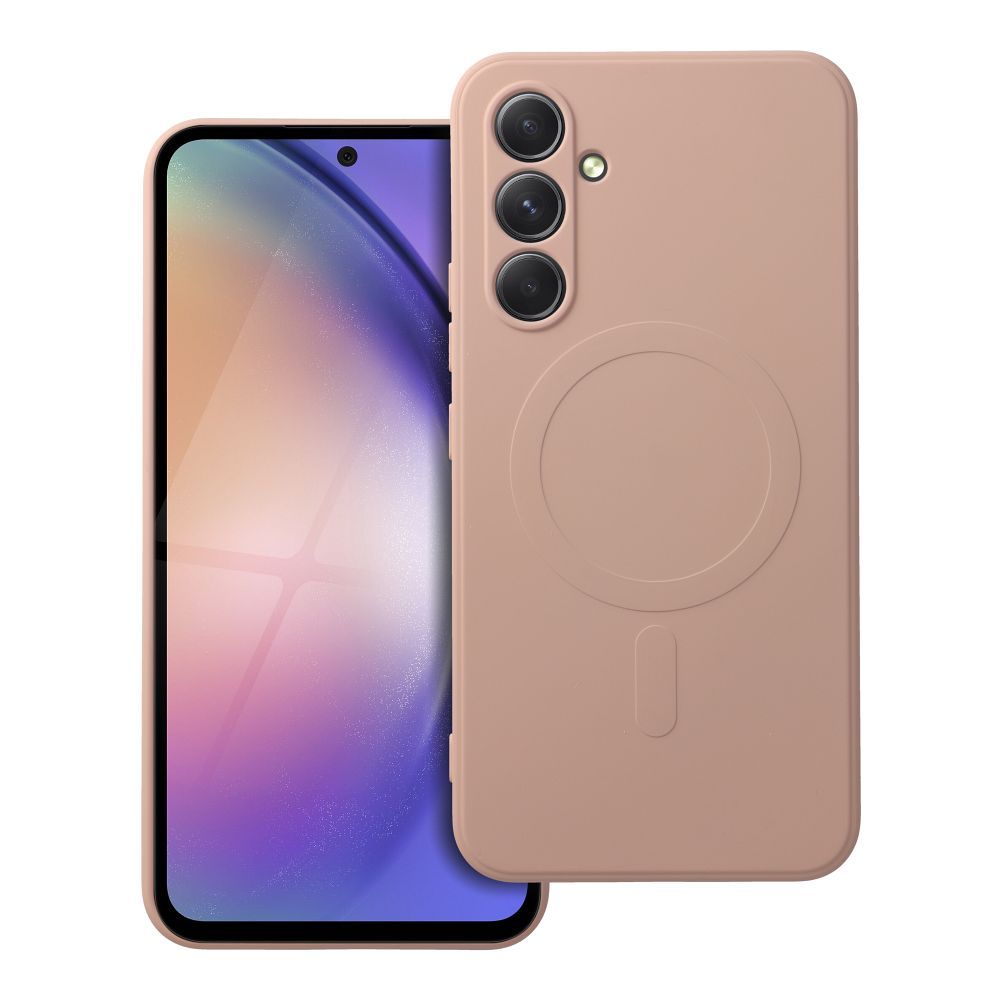 OEM Silikoncase für Samsung A54 Mag compatible with MagSafe | Stoßfest | Slim Design - Rosa