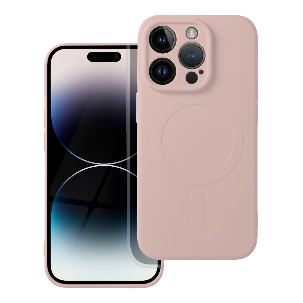 OEM Silikoncase für iPhone 14 PRO Mag compatible with MagSafe | Stoßfest | Slim Design - Rosa