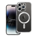 OEM Silikoncase für iPhone 14 PRO Electro Mag compatible with MagSafe | Stoßfest | Slim Design - Silber