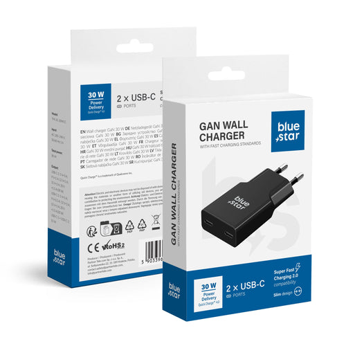 Blue Star Ladegerät 30W | Schnellladen | Kompakt