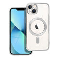 OEM Silikoncase für iPhone 13 Electro Mag compatible with MagSafe | Stoßfest | Slim Design - Silber