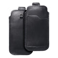 OEM Silikoncase für Universal-Slipper aus Leder mit Pull-up - ROYAL / - Gröe M - IPHONE 5 / NOKIA S5 | Stoßfest | Slim Design - Schwarz