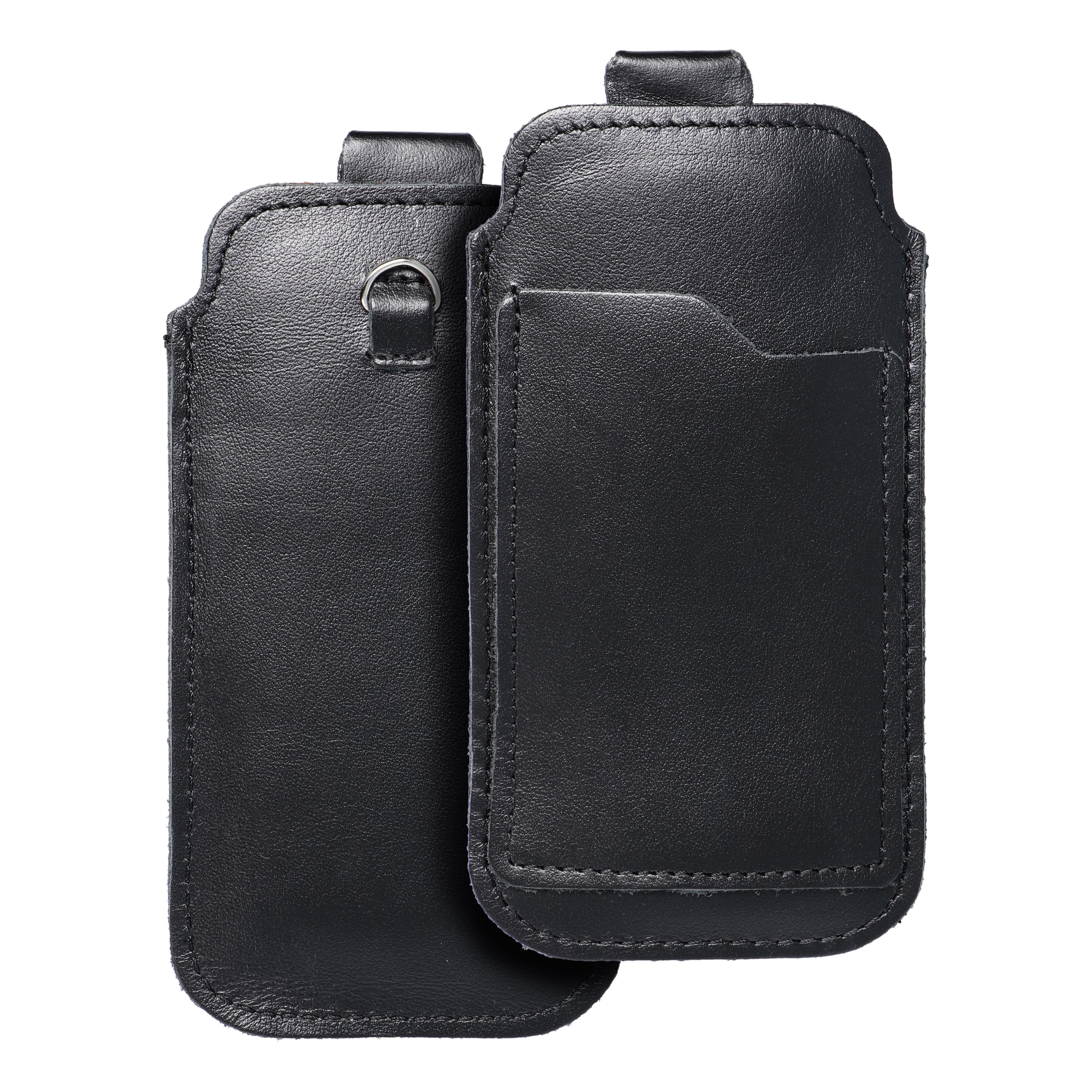 OEM Silikoncase für Universal-Slipper aus Leder mit Pull-up - ROYAL / - Gröe M - IPHONE 5 / NOKIA S5 | Stoßfest | Slim Design - Schwarz