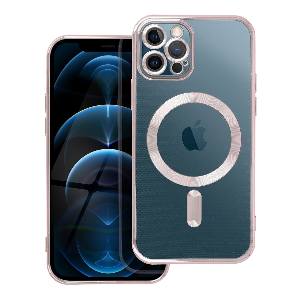 OEM Silikoncase für iPhone 12 PRO Electro Mag compatible with MagSafe -rose | Stoßfest | Slim Design - Gold