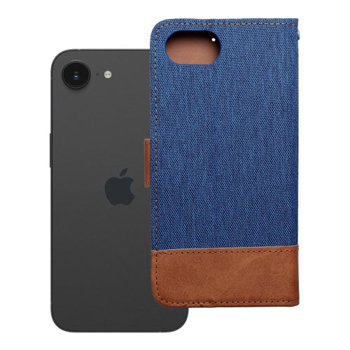 OEM Bookcase für iPhone 16e (SE 4 2025) Jeans | Rundumschutz | Kartenfach - Blau