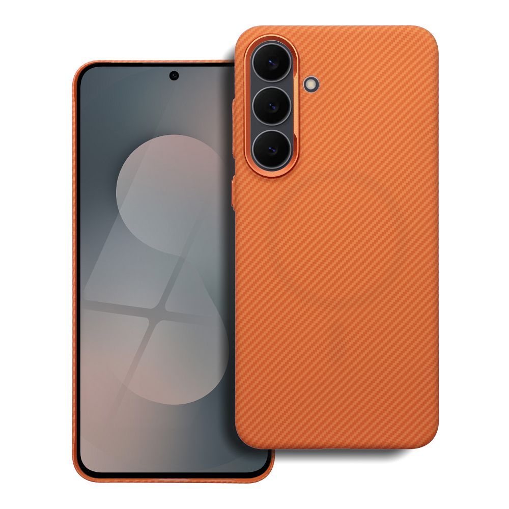 OEM Silikoncase für Samsung A07 Kevlar compatible with MagSafe | Stoßfest | Slim Design - Orange