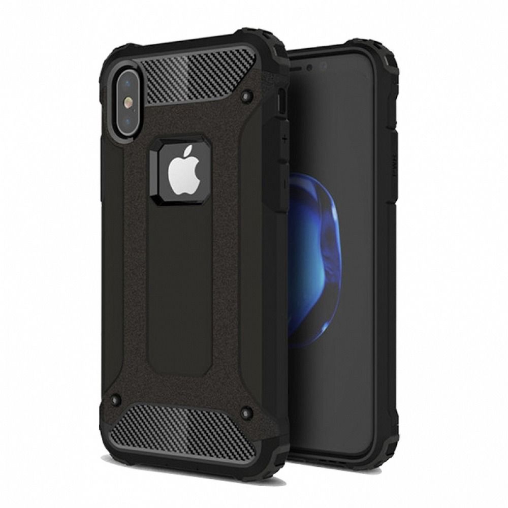 OEM Silikoncase für iPhone X Armor | Stoßfest | Slim Design - Schwarz