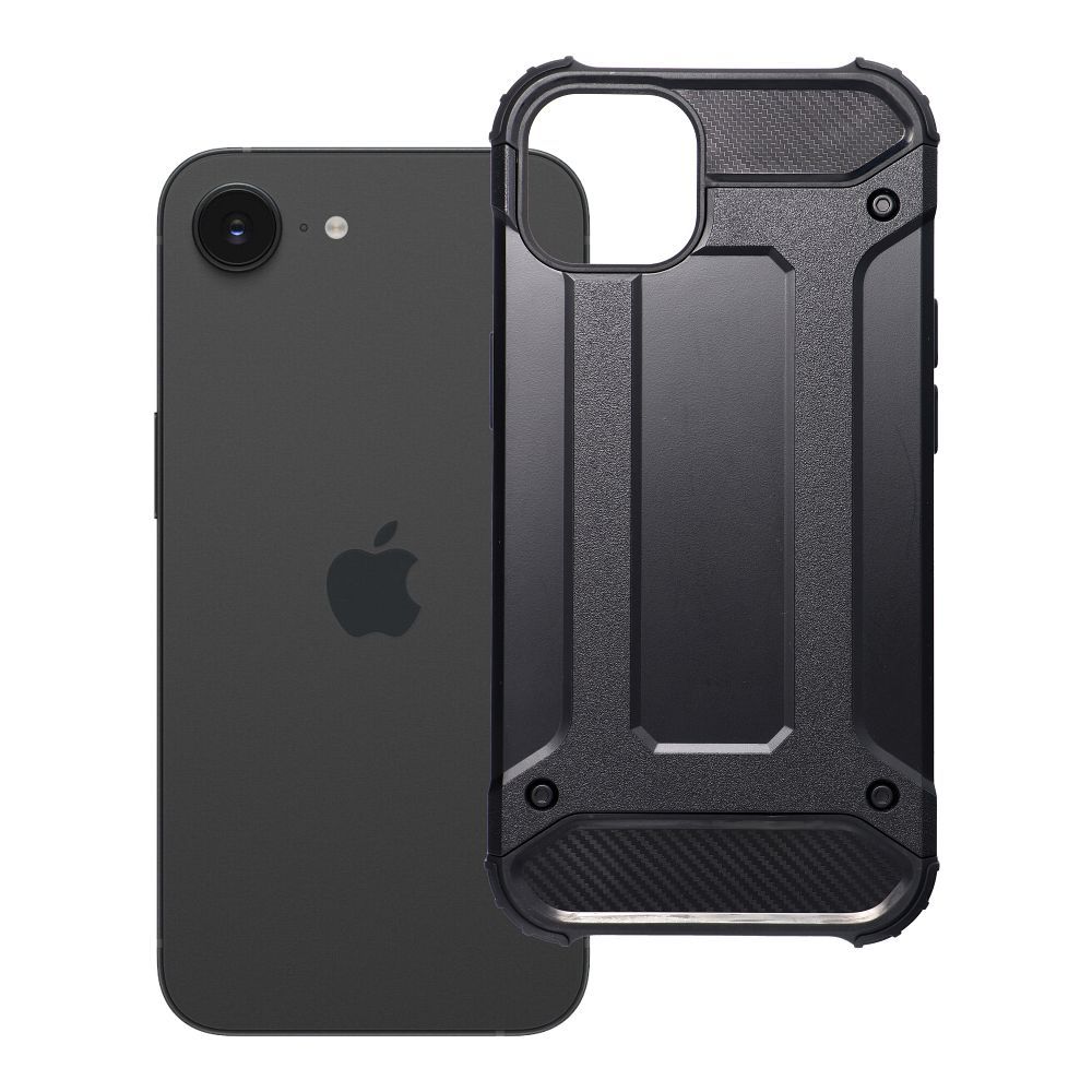 OEM Silikoncase für iPhone 16e (SE 4 2025) / 17e Armor | Stoßfest | Slim Design - Schwarz