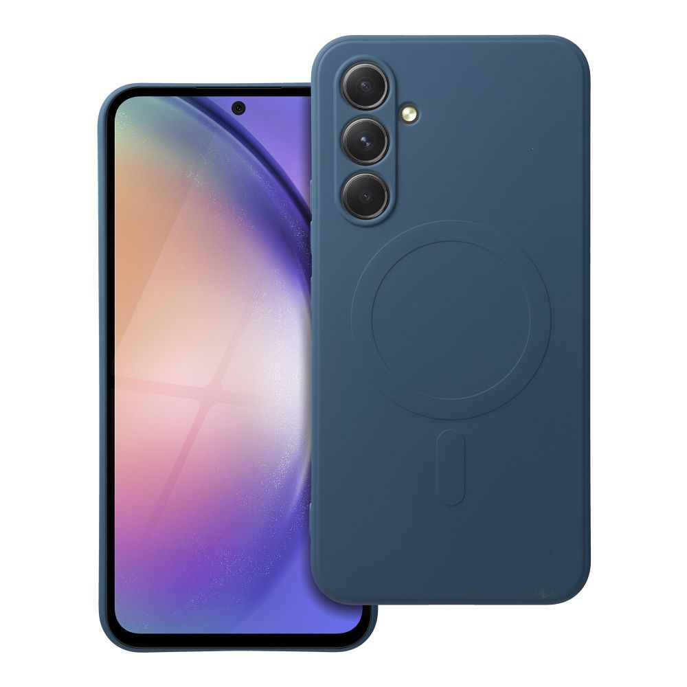 OEM Silikoncase für Samsung A54 Mag compatible with MagSafe | Stoßfest | Slim Design - Blau