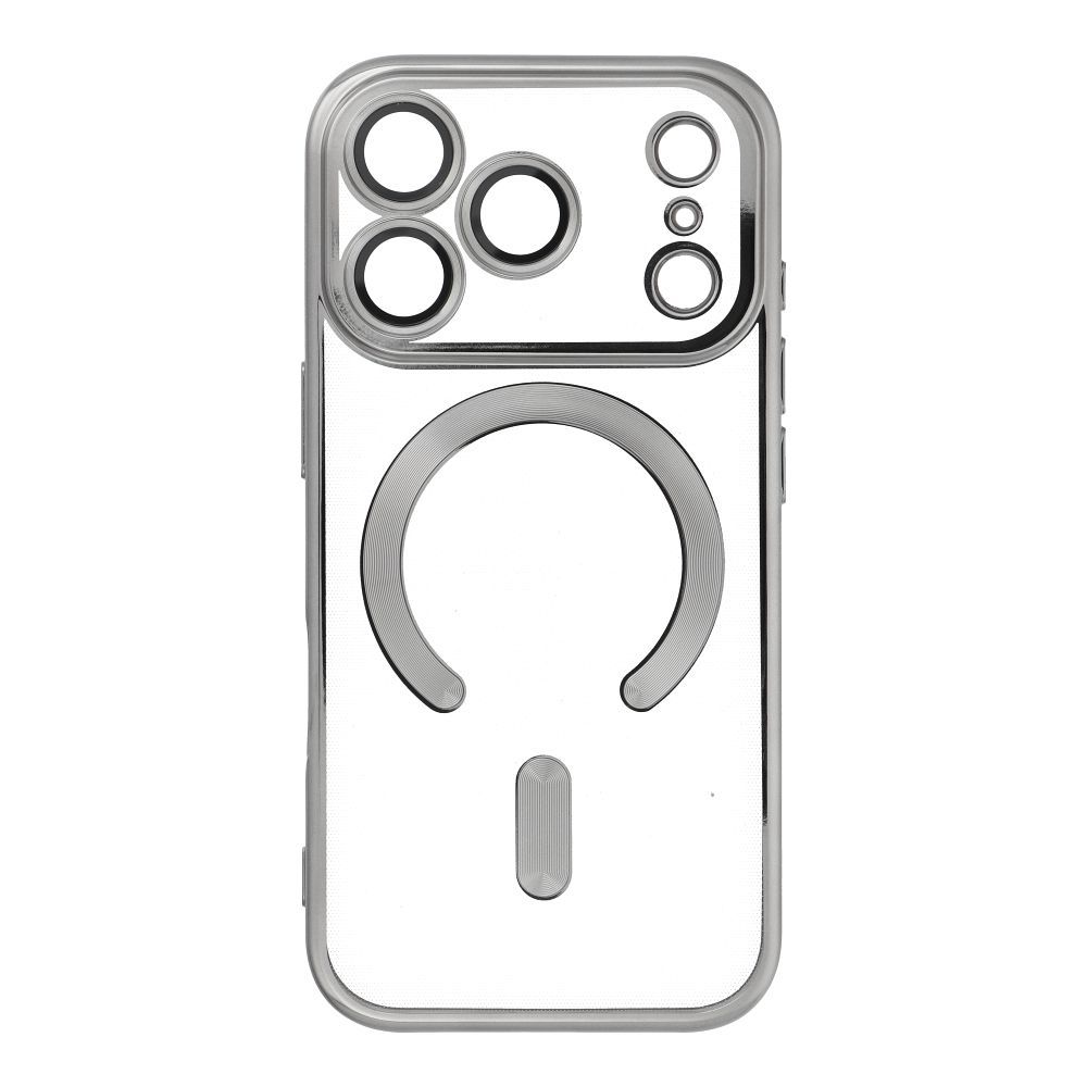 OEM Silikoncase für iPhone 17 PRO Electro Mag compatible with MagSafe titanium | Stoßfest | Slim Design - Grau