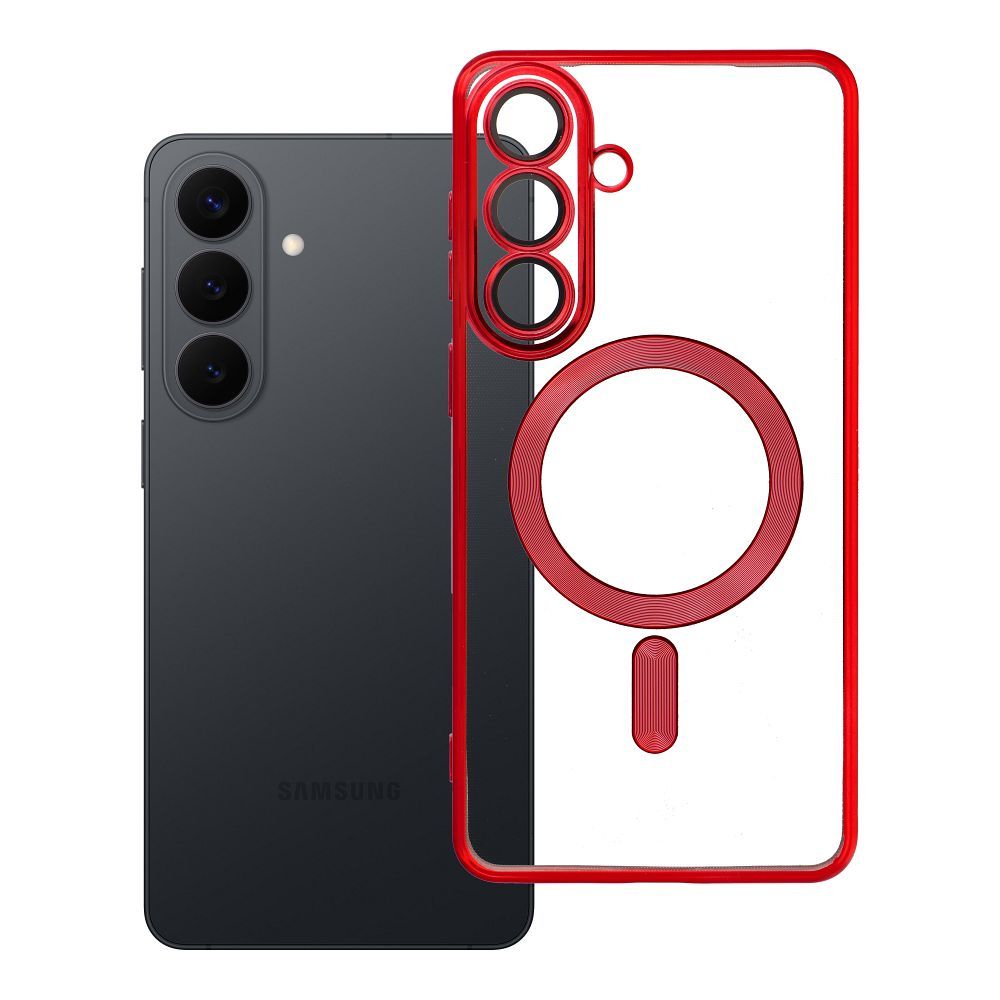 OEM Silikoncase für Samsung S26 PLUS Electro Mag compatible with MagSafe | Stoßfest | Slim Design - Rot