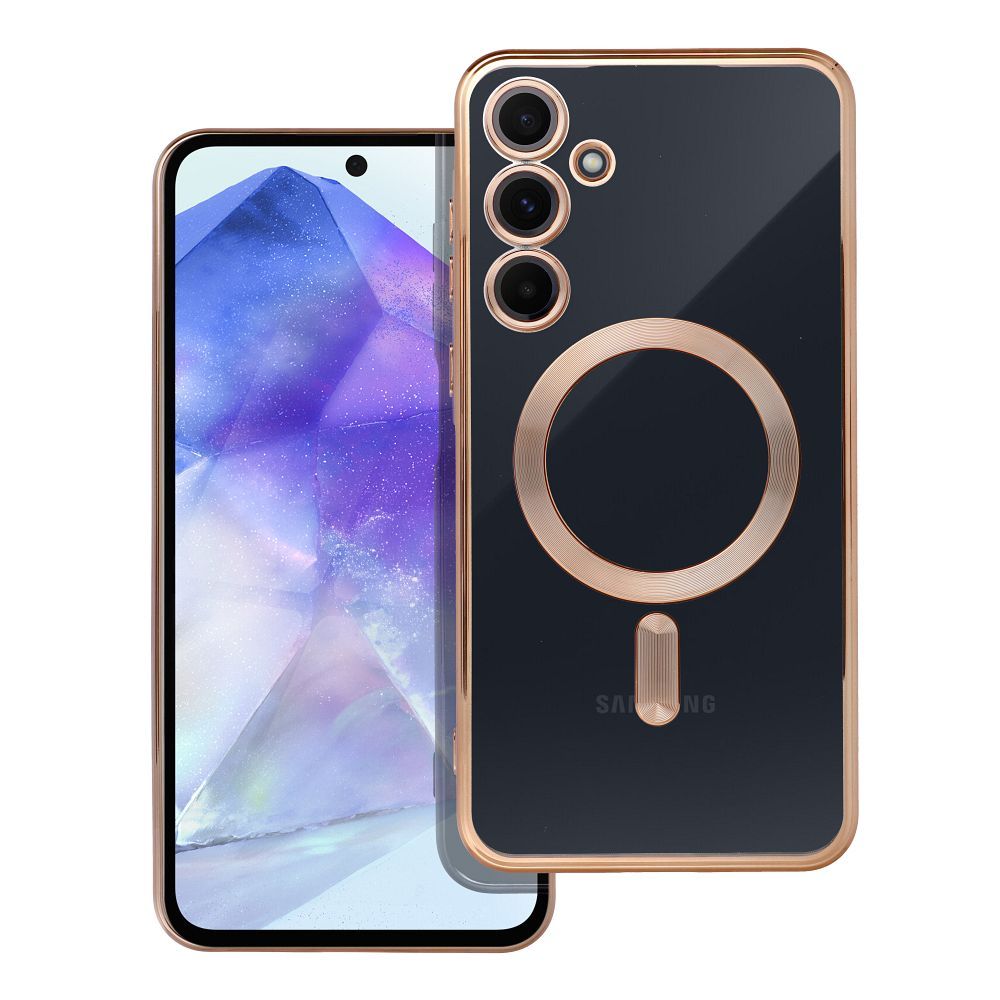 OEM Silikoncase für Samsung A55 Electro Mag compatible with MagSafe | Stoßfest | Slim Design - Gold