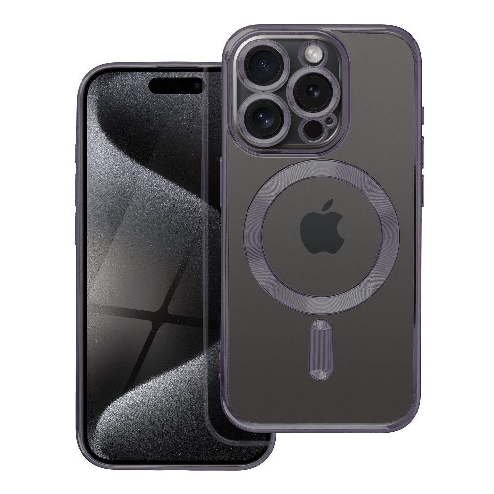 OEM Silikoncase für iPhone 15 PRO Electro Mag compatible with MagSafe | Stoßfest | Slim Design - Schwarz
