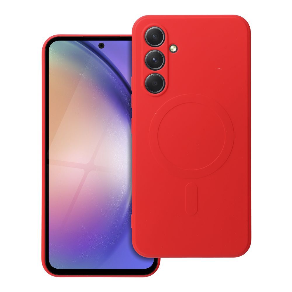 OEM Silikoncase für Samsung A54 Mag compatible with MagSafe | Stoßfest | Slim Design - Rot