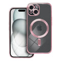 OEM Silikoncase für iPhone 15 Electro Mag compatible with MagSafe -rose | Stoßfest | Slim Design - Gold