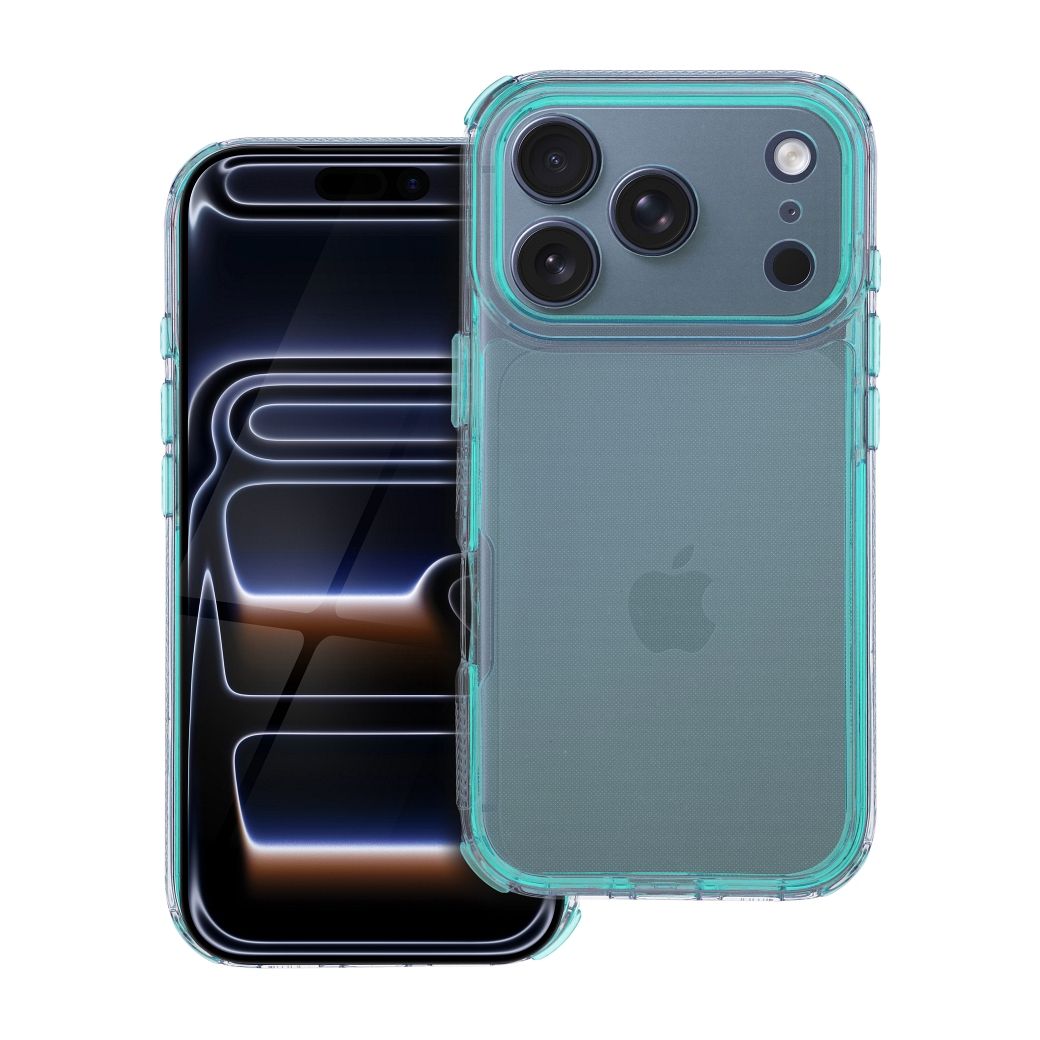 OEM Silikoncase für iPhone 17 PRO Matrix mint | Stoßfest | Slim Design - Transparent