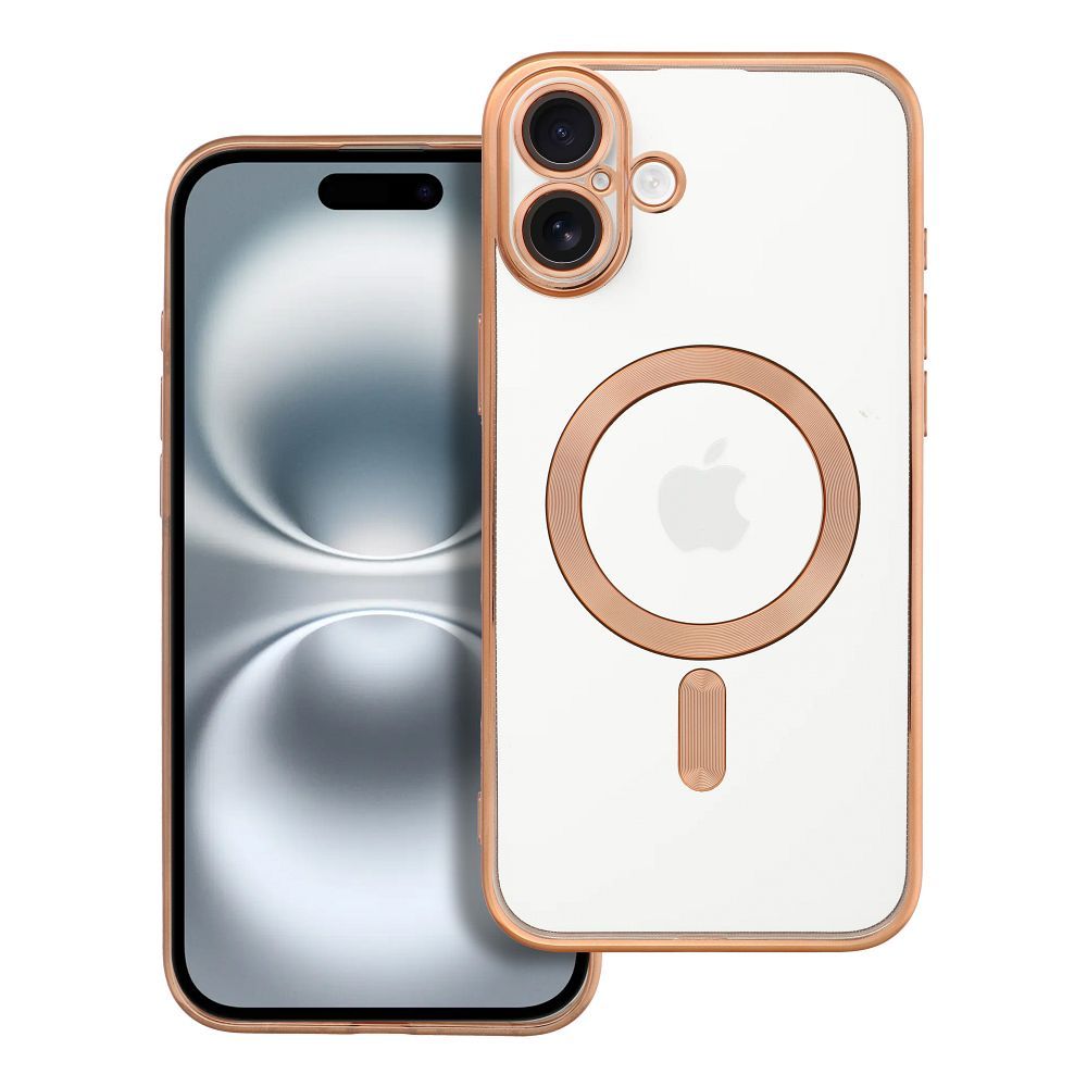 OEM Silikoncase für iPhone 16 PLUS Electro Mag compatible with MagSafe | Stoßfest | Slim Design - Gold