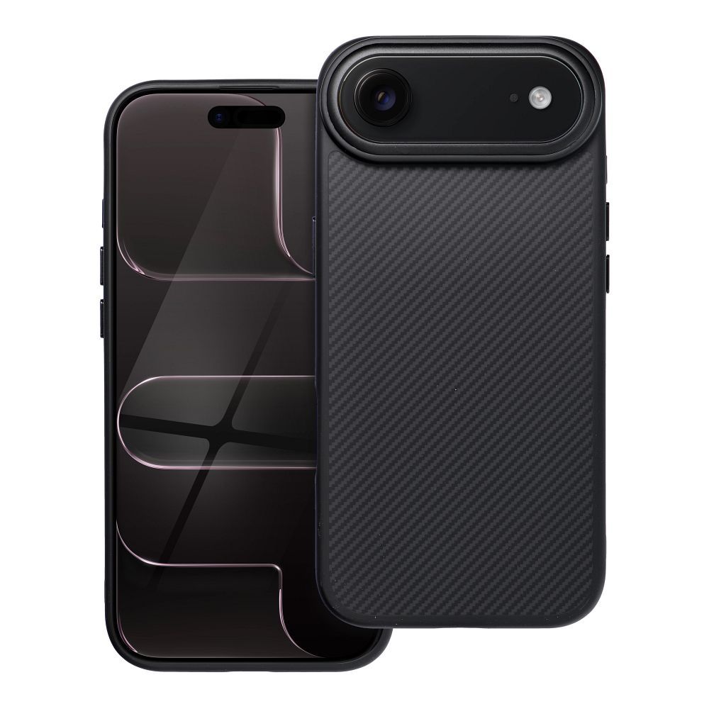 OEM Silikoncase für iPhone 17 AIR Carbon Elite Mag compatible with MagSafe | Stoßfest | Slim Design - Schwarz