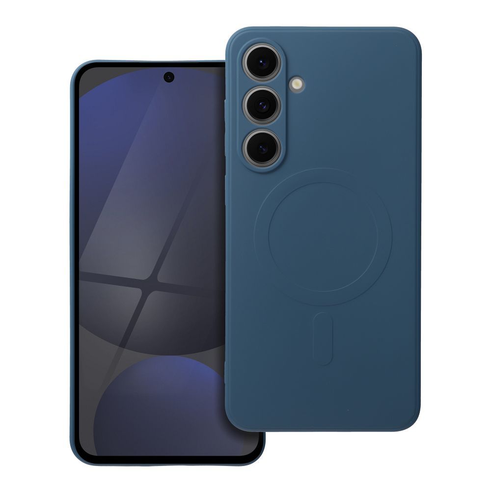 OEM Silikoncase für Samsung S24 FE Mag compatible with MagSafe | Stoßfest | Slim Design - Blau