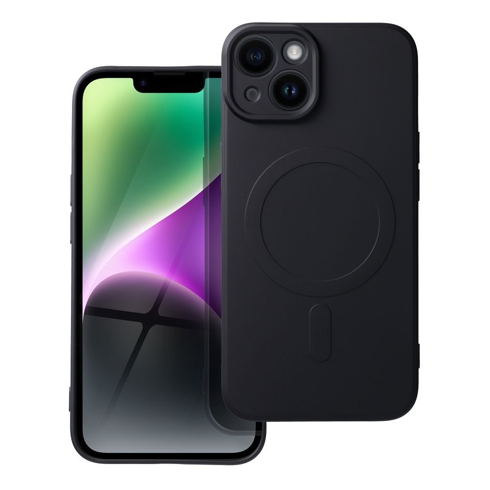 OEM Silikoncase für iPhone 14 Mag compatible with MagSafe | Stoßfest | Slim Design - Schwarz