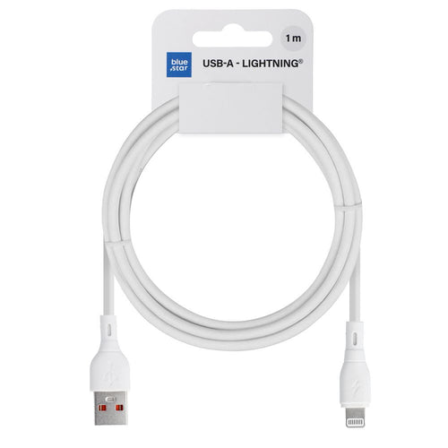 Blue Star Ladekabel USB-A auf Lightning 1m 2,4A | Schnellladen | Robust - 1m