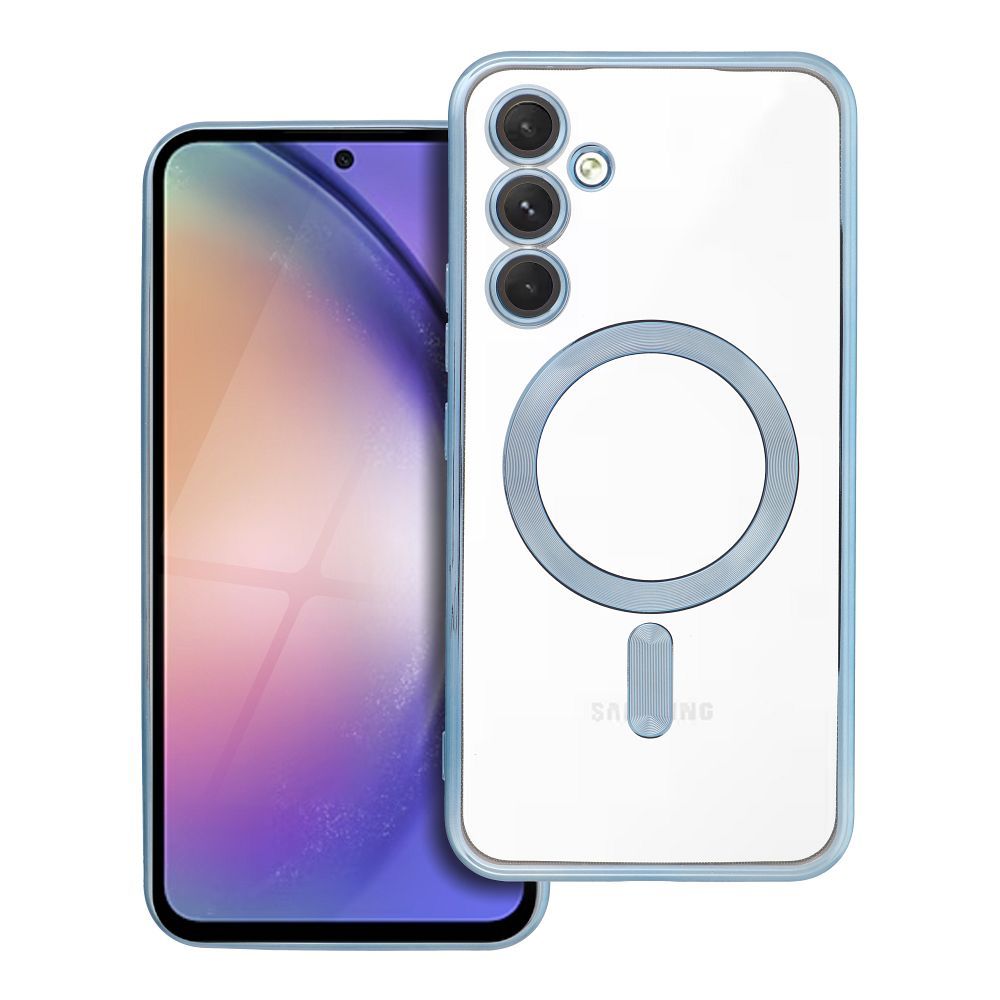OEM Silikoncase für Samsung A54 Electro Mag compatible with MagSafe | Stoßfest | Slim Design - Blau