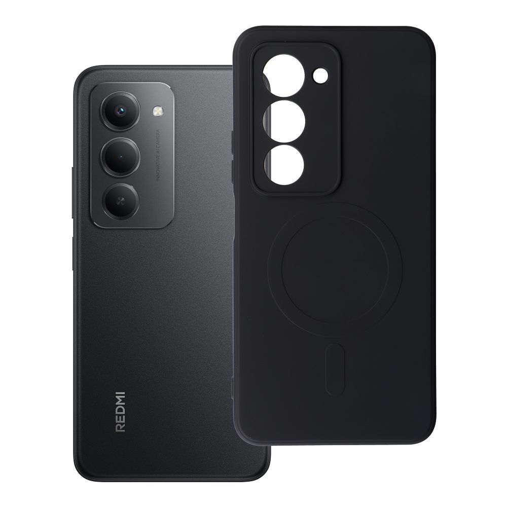 OEM Silikoncase für Xiaomi Redmi 15 4G / 5G (171,1mm) Mag compatible with MagSafe | Stoßfest | Slim Design - Schwarz