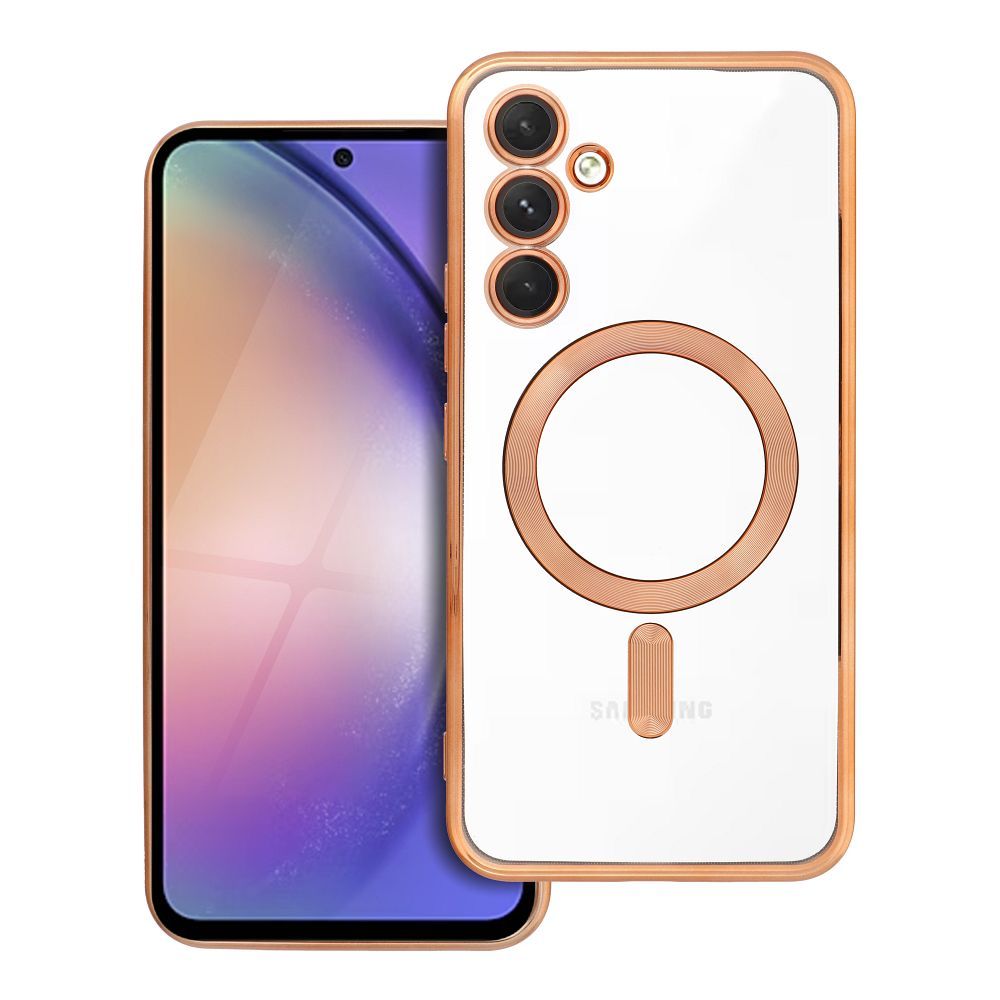 OEM Silikoncase für Samsung A54 Electro Mag compatible with MagSafe | Stoßfest | Slim Design - Gold