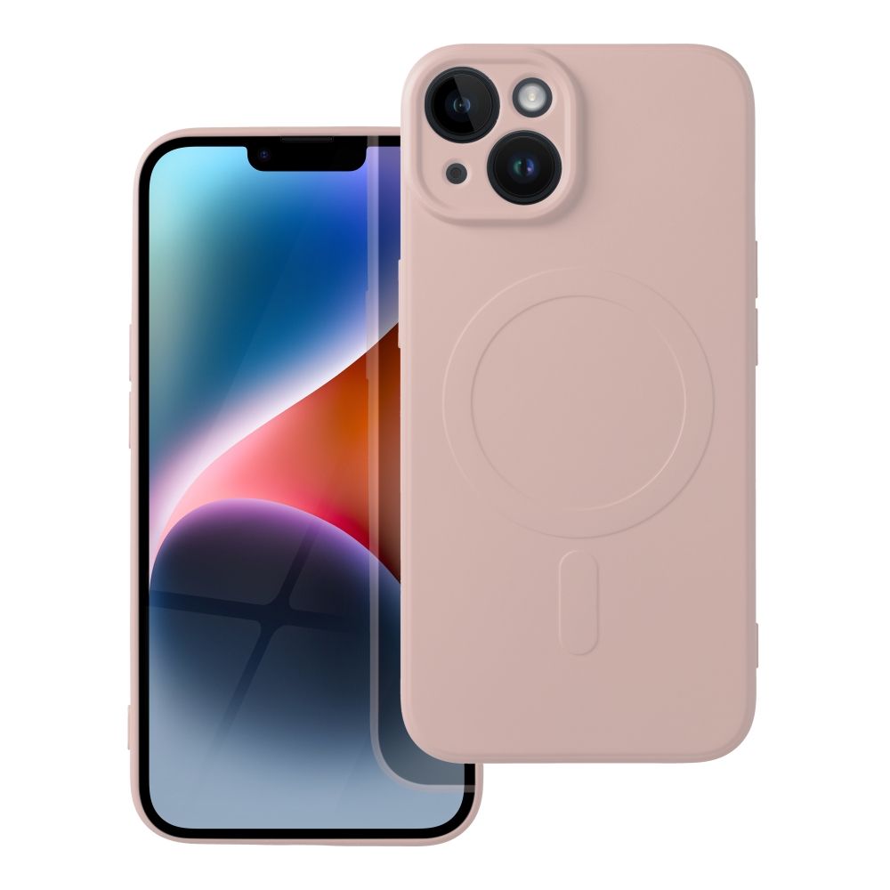 OEM Silikoncase für iPhone 14 Mag compatible with MagSafe | Stoßfest | Slim Design - Rosa