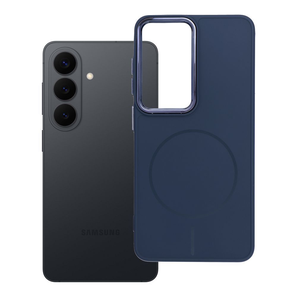 OEM Silikoncase für Samsung S26 Frame Mag compatible with MagSafe | Stoßfest | Slim Design - Blau
