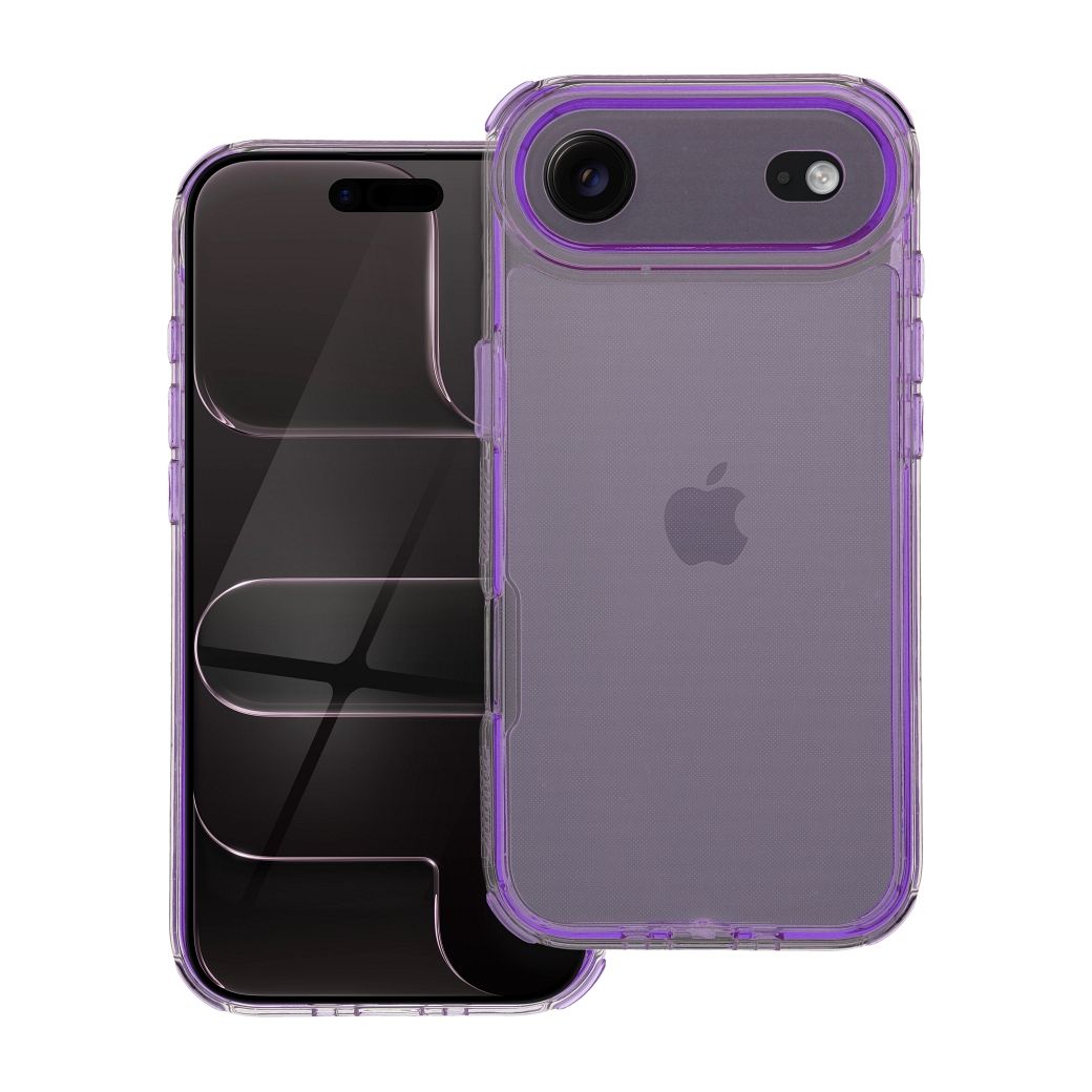 OEM Silikoncase für iPhone 17 AIR Matrix light violet | Stoßfest | Slim Design - Transparent
