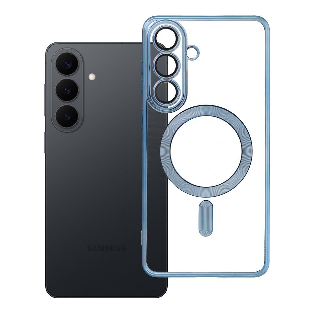 OEM Silikoncase für Samsung S26 PLUS Electro Mag compatible with MagSafe | Stoßfest | Slim Design - Blau